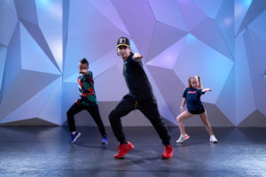 Three dancers in a pose