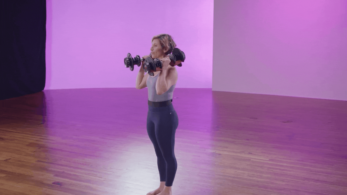 Katie Scharr demonstrating march to pelvis tuck at cli studios.